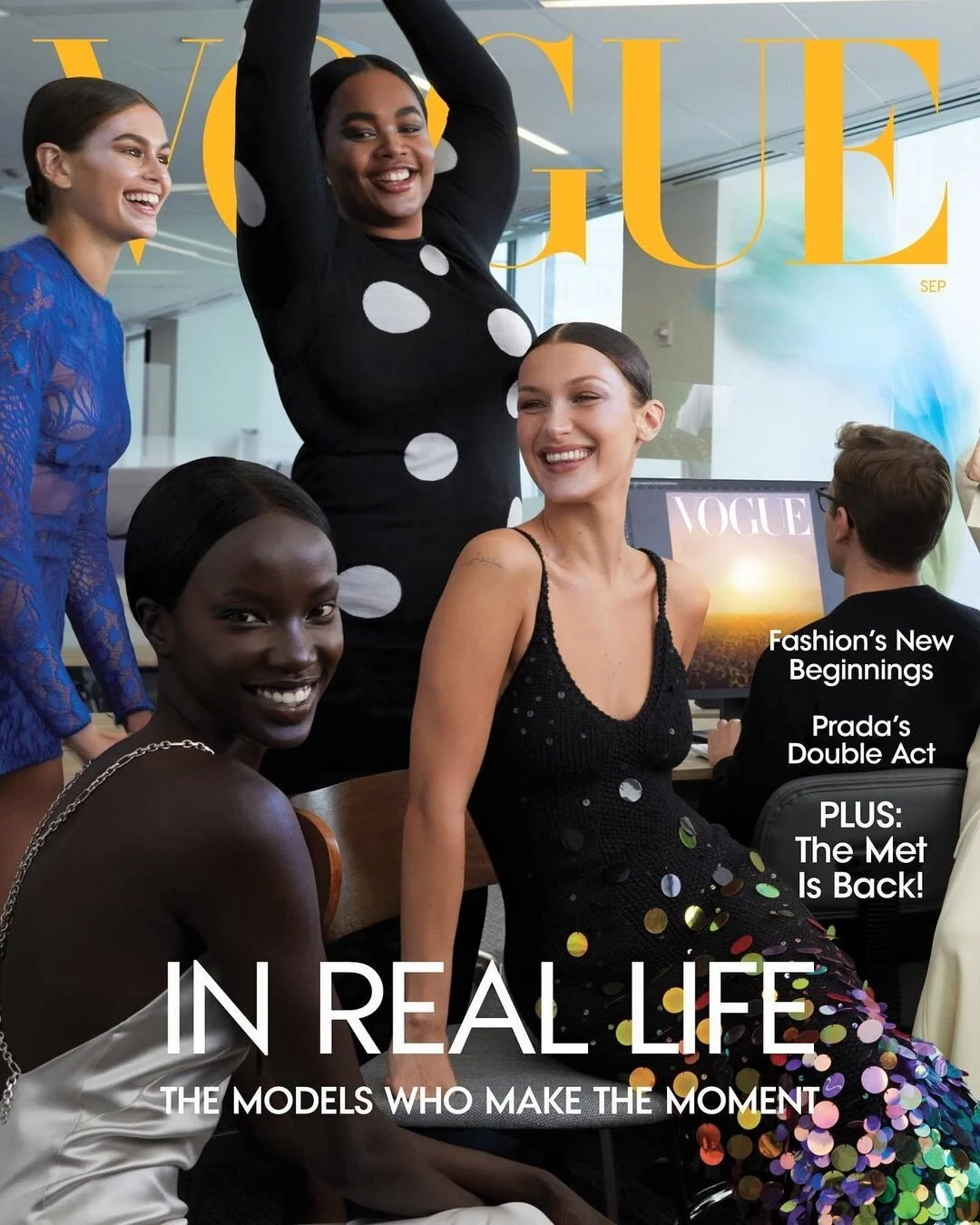 Vogue US September 2021: Kaia, Anok, Precious, Bella + by Ethan